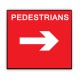 Pedestrians Right Plate 600mm x 450mm